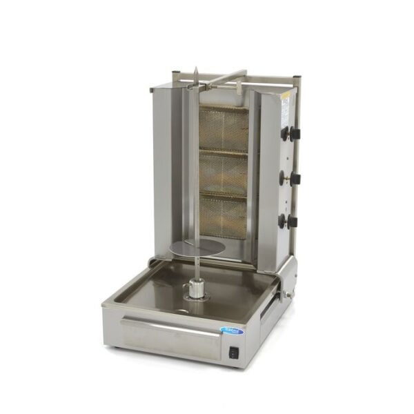 Plynový gril na kebab, 3 horáky, 40 kg mäsa MAXIMA